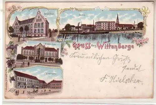54173 Ak Lithographie Salutation de Wittenberge 1904
