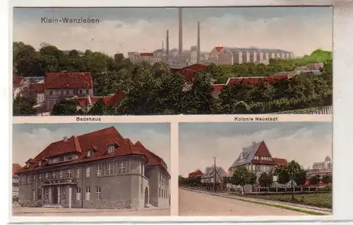 54170 Mehrbild Ak Klein-Wanzleben Badehaus Kolonie Neustadt 1925