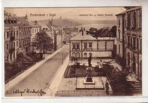 54144 Ak Reichenbach Weinhold Straße schöne Aussicht 1913