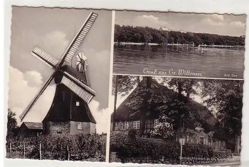 54086 Mehrbild Ak Gruß aus Gr. Wittensee Windmühle usw. um 1950