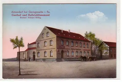 54066 Ak Aitzendorf bei Geringswalde Gasthof und Balletablissement um 1910