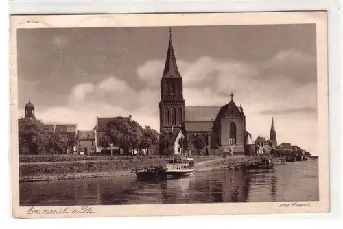 54036 Ak Emmerich am Rhein Kirche et Ferry 1927