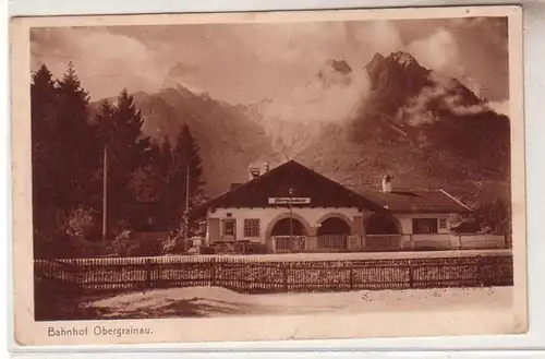 54031 Ak Bahnhof Obergrainau um 1930