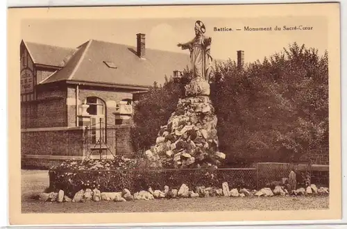 54006 Ak Batticuce Belgique Monument du Sacré-Cœur vers 1940