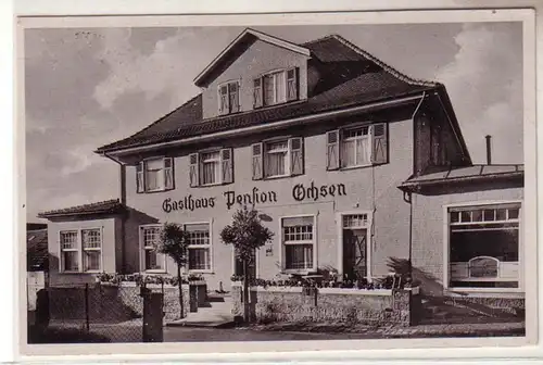 53991 Ak Dobel Gasthof Pension et boucherie pour "l'Ochsen" 1943