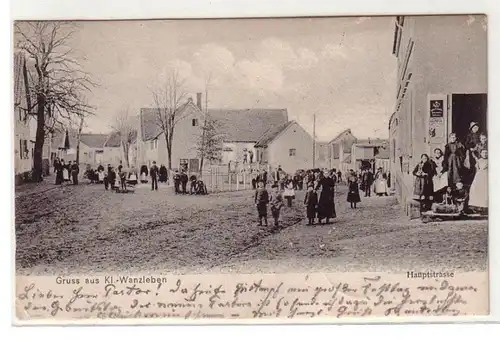 53943 Ak Gruß aus Klein Wanzleben Hauptstrasse 1905