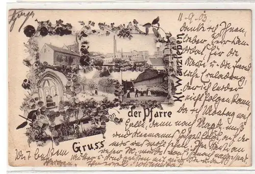 53944 Mehrbild Ak Gruß von der Pfarre Klein Wanzleben 1903