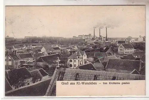 53927 Ak Gruß aus Klein Wanzleben vom Kirchturm gesehen 1906