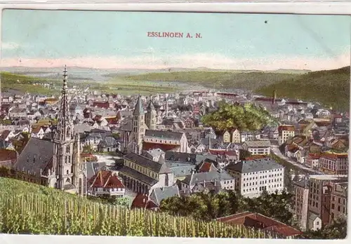 53924 Ak Esslingen au Neckar Vue totale 1916