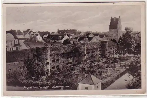 53903 Ak Ingostadt Donau Stadtmauer um 1930