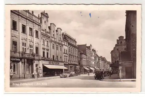 53894 Ak Brieg (Silésie) sur le ring avec des magasins vers 1940
