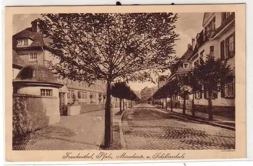 53886 Ak Frankenthal Pfalz Mörscherstrasse et Schillerschule 1910