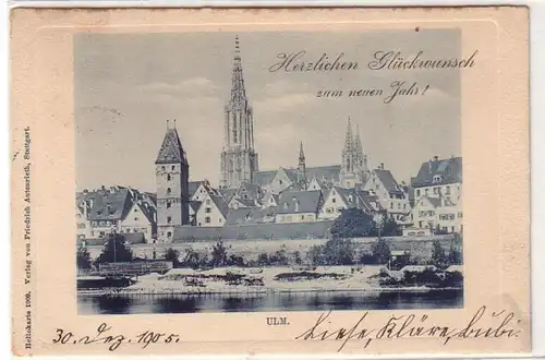 53806 Neujahrs Ak Ulm Stadtansicht 1905