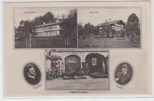 5385 Multi-image Ak Tegernsee Ganghofer Villa vers 1920
