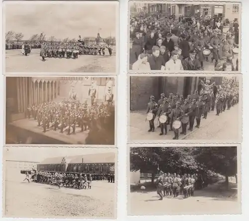 53771/6 Foto Ak Flensburg Militär Orchester um 1935