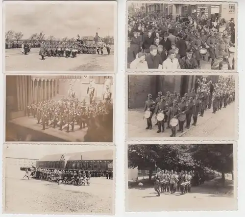 53771/6 Photo Ak Flensburg militaire orchestre vers 1935