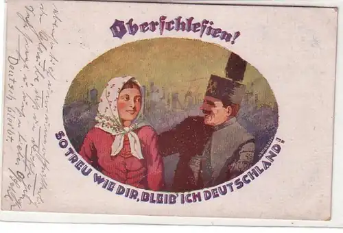 53763 Ak Oberschlesien! So treu wie dir, bleib ich Deutschland! 1921