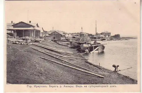 53761 Ak Irkutsk Russland Boote am Angara um 1910