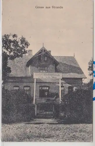 53742 Ak Gruß aus Strande in Schleswig Holstein Café um 1910