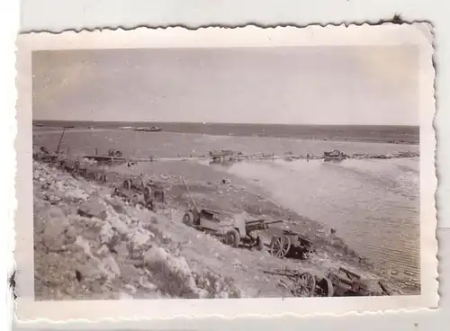 53733 Original Fotos Der Don mit zerstörter Brücke bei Rostow im 2. Weltkrieg