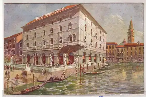 53731 Artiste Ak Venise Hotel Bonvecchiati vers 1914