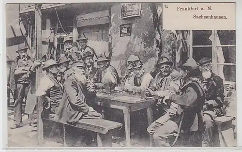 53685 Ak Frankfurt am Main Sachsenhausen Biertisch um 1910