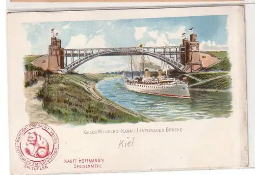 53670 Publicité Ak Kaiser Wilhelm canal Levensauer pont vers 1900