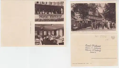 53655 Klapp Ak Altenau im Oberharz Hotel Rathaus um 1925