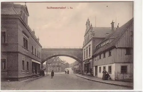 53618 Ak Seifhennersdorf in Sachsen Strassenansicht um 1910