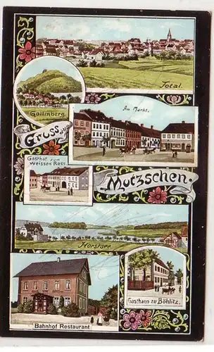 53595 Mehrbild Ak Gruß aus Mutzschen Bahnhof usw. um 1910