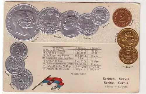 53571 Prange Ak Serbie avec des images de pièces de monnaie vers 1900