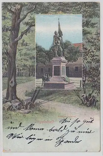 53535 Ak Ingolstadt Monument aux Guerriers 1908