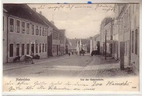 53516 Ak Hadersleben Haderslev Dänemark vor der Süderbrücke 1904