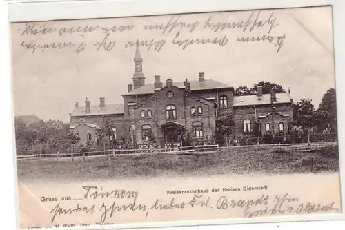 53512 Ak Gruß aus Tönning Kreiskrankenhaus des Kreises Eiderstedt 1903