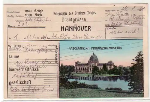 53453 Ak Hannover Mashapark avec la municipalité provinciale 1924