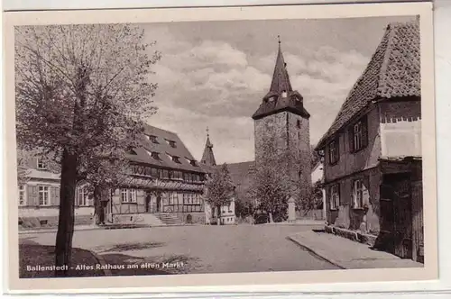 53423 Ak Ballenstedt altes Rathaus am alten Markt 1954