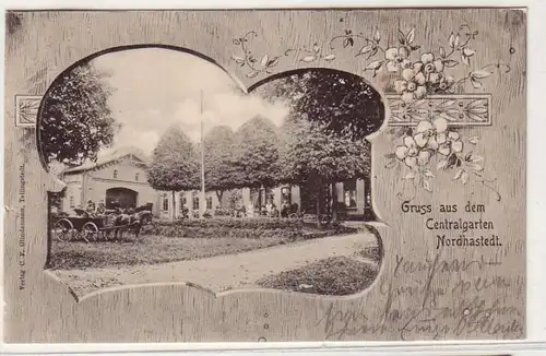 53418 Ak Gruß aus dem Centralgarten Nordhastedt 1904
