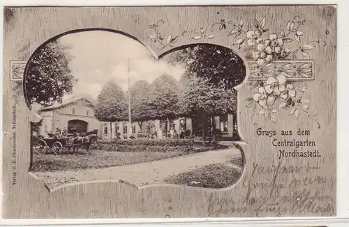 53418 Ak Salutation du jardin central Nordhastedt 1904