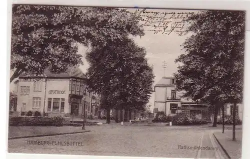 53402 Ak Hambourg Fuhlsbüttel Rathsmühlendamm avec pharmacie 1909