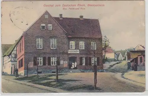 53394 Feldpost Ak Blankenheim Gasthof zum Deutschen Rhein 1914