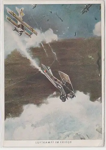 53311 Ak Doppeldecker Luftkampf im Kriege 1939