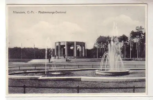 53273 Ak Allenstein dans le Prusse orientale Monument au vote vers 1940