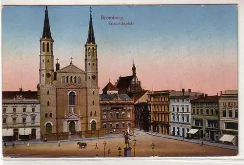 53271 Ak Bromberg Bydgoszcz Friedrichsplatz 1915