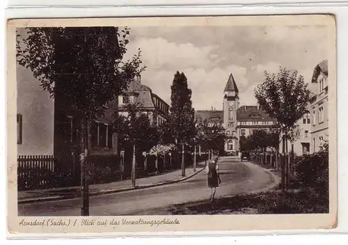 53210 Ak Arnsdorf Sachsen Blick auf das Verwaltungsgebäude um 1940