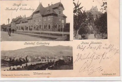 53187 Multi-image Ak Salutation de la gare de Eichenberg 1898