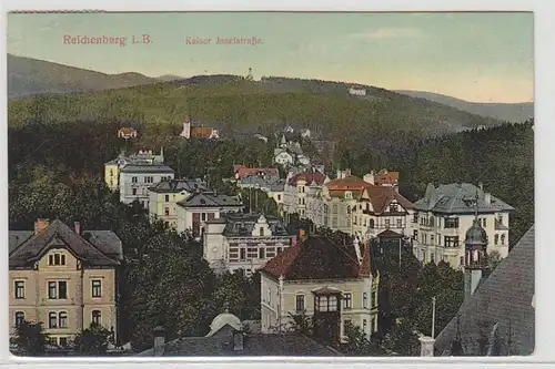 53174 Ak Reichenberg in B. Kaiser Josefstrasse 1909