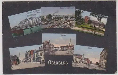 53167 Mehrbild Ak Oderberg Bahnhof usw. 1917