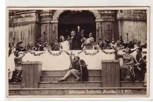 53158 Ak Haindorf in Böhmen Jedermann Festspiele 1931