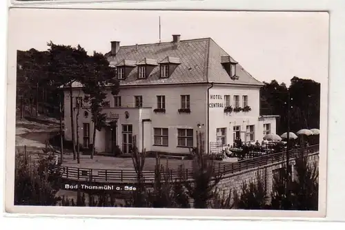 53144 Ak Bad Thammühl am See Hotel Central um 1930