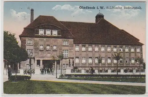 53142 Ak Gladbeck en Westphalie centre de baignade municipal 1928
